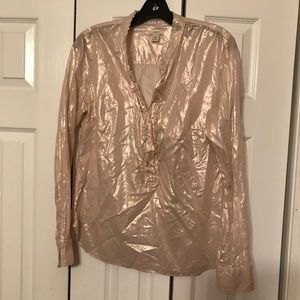J. Crew Metallic Blouse